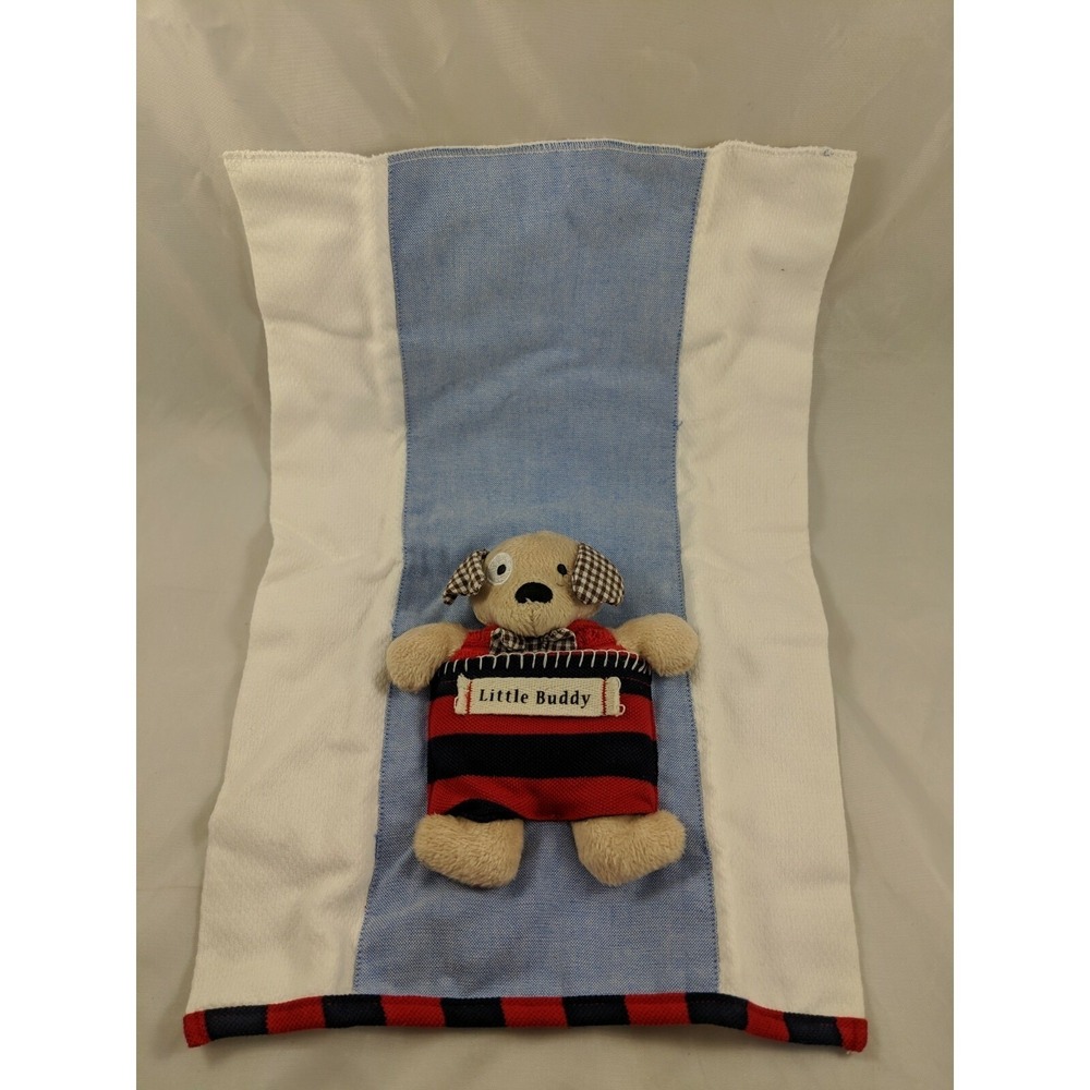 Mud Pie Little Buddy Dog Plush Lovey Security Blanket Stuffed Animal